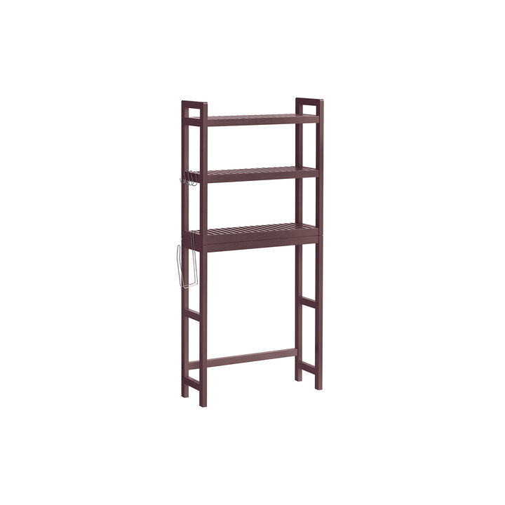 3-Tier Over Toilet Bathroom Organizer with Adjustable Shelf for Space-Saving Storage
