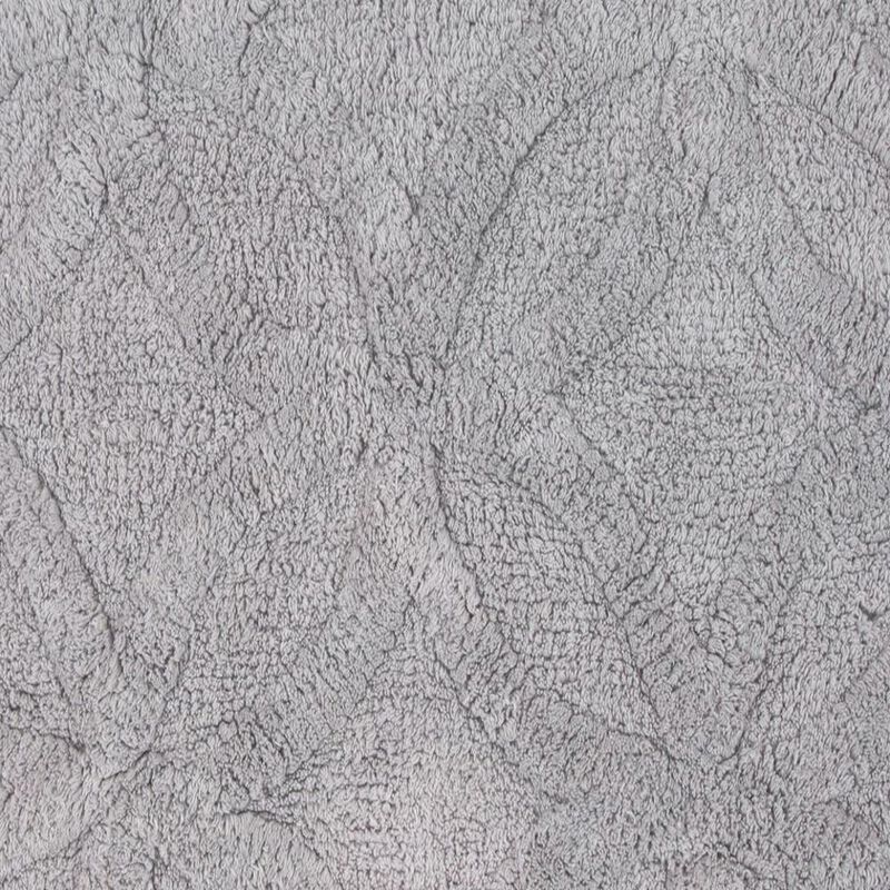 Knightsbridge Arch Bath Rug Cotton Non Skid Back - 17x24", Silver