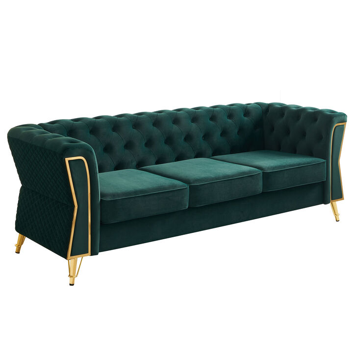Marpwo Tufted Velvet Sofa