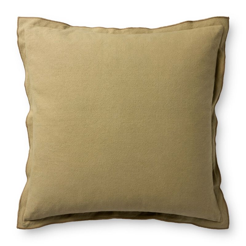 Captain PLF0003 18 x 18' Olive Down Pillow by Leanne Ford x Loloi image number 0