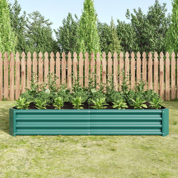 Clihome 6&times;3&times;1ft Metal Raised Rectangle Planter Beds for Plants