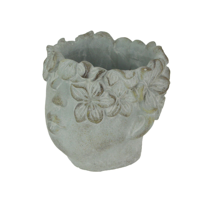 Pucker Up Concrete Head Kissing Face Mini Decor Succulent Planter 7 Inch Tall image number 1
