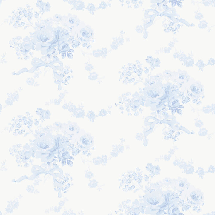 Champagne Harbor Powdered Blue Wallpaper