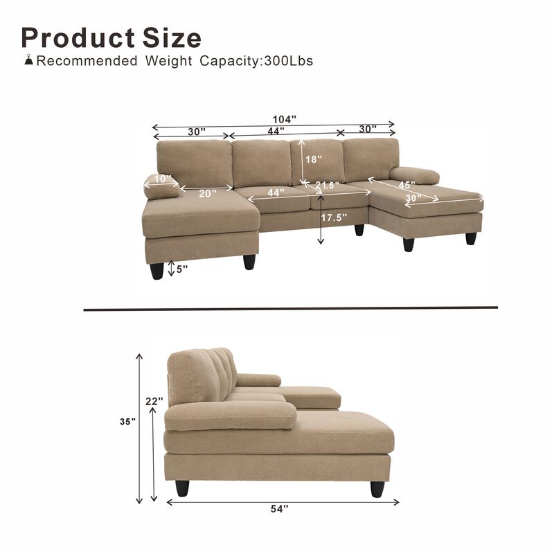 Kunfip upholstery U-Shaped Sofa image number 9