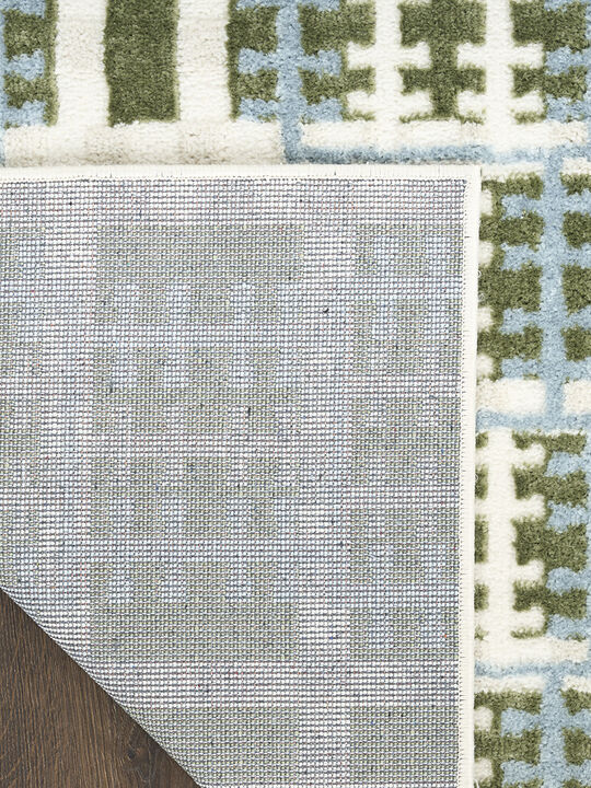 Nordic NRC08 Blue/Green 4' x 6' Rug