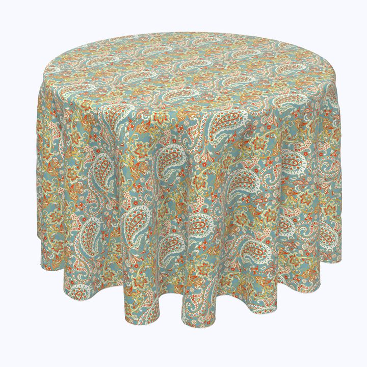 Fabric Textile Products, Inc. Round Tablecloth, 100% Polyester, Vintage Paisley Damask
