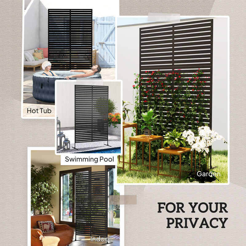 Hivvago Outdoor Privacy Fence Panel with Climbing Trellis image number 5