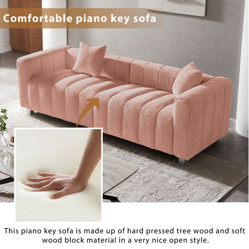 Fremro 83.46'' Premium Velvet Sofa image number 4