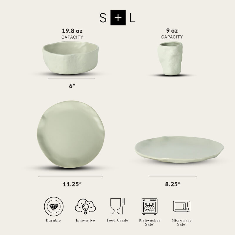 Stone by Mercer Project ATIK Stoneware 32 Piece Dinnerware Set