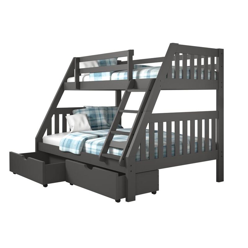 Donco Trading Twin/Twin Mission Bunk Bed, Drawers Or Trundle Not Included