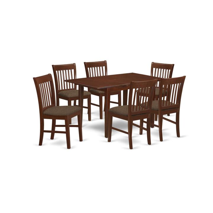 7 Pc Kitchen dinette set- Table with 6 Kitchen Dining Chairs
