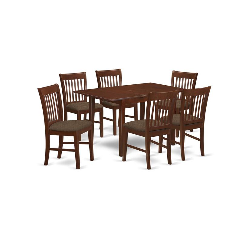 7 Pc Kitchen dinette set- Table with 6 Kitchen Dining Chairs