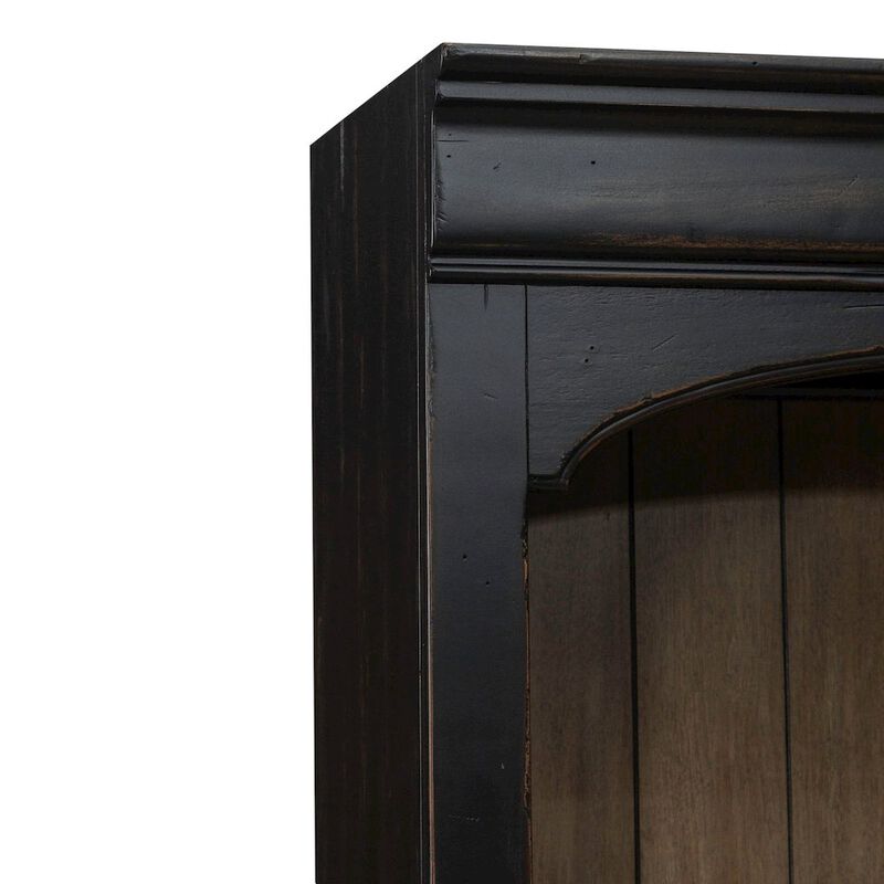 Liberty Furniture 2 Piece Bunching Bookcase Set for Home Office - Aged Charcoal,Rub Thru & Caramel image number 4