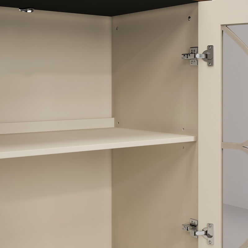 Merax European Antique Style 4-Door Sideboard Cabinet