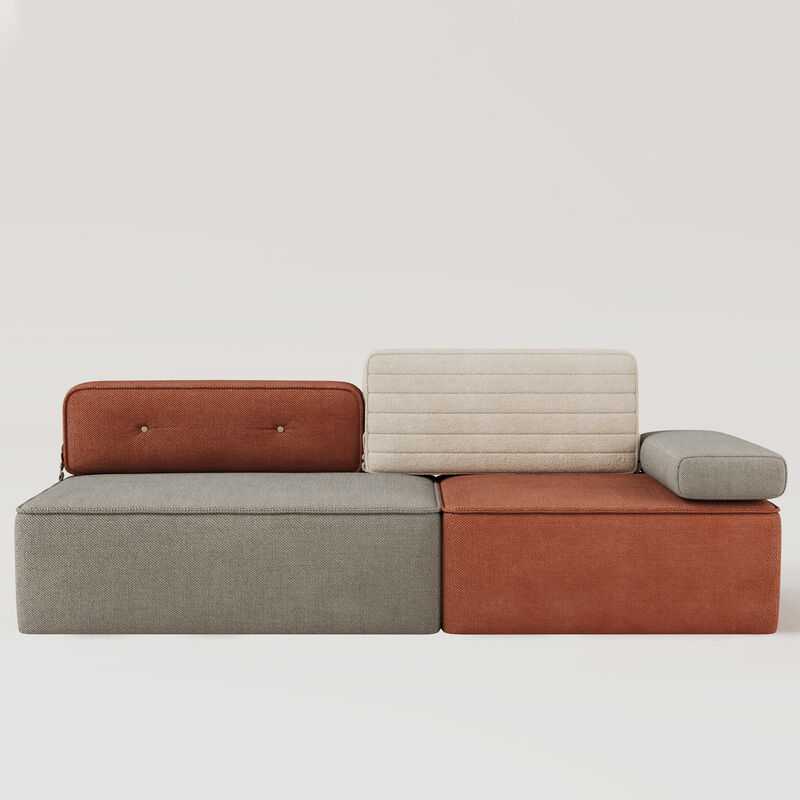 Upholstered Linen Fabric Sofa for Living Room & Bedroom Multi-color 79.9"