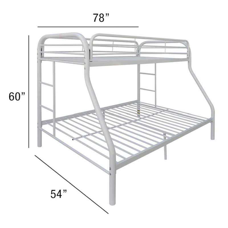 Tritan Bunk Bed (Twin/Full) in White image number 5