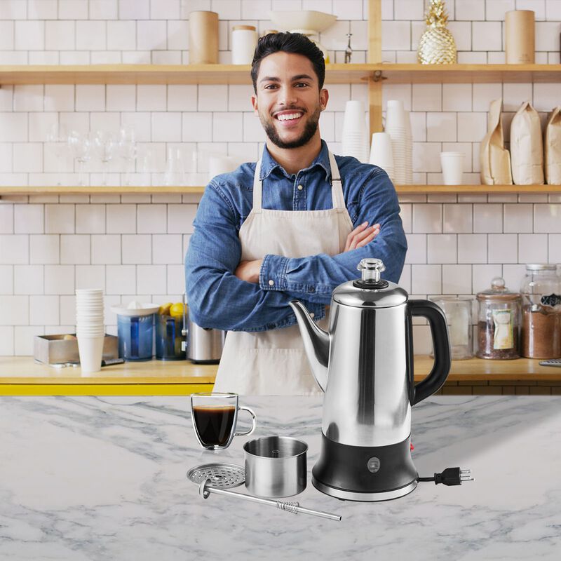 Stainless Steel Electric Coffee Percolator Pot, image number 1
