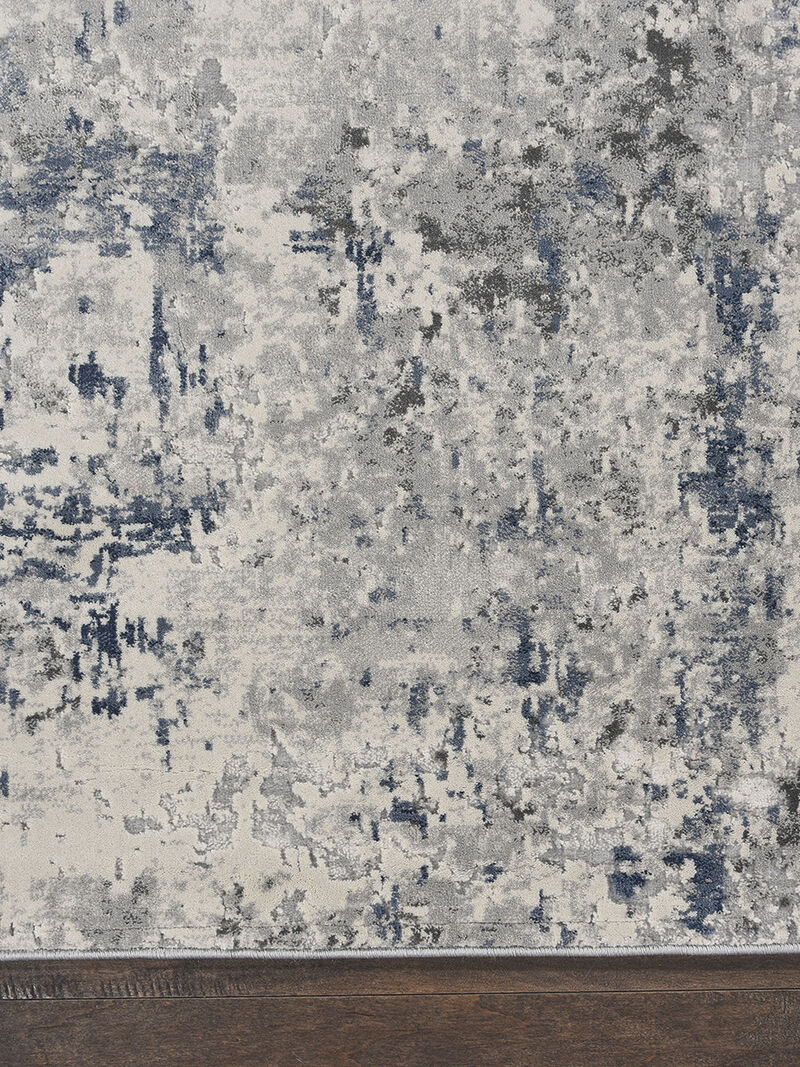 Rustic Textures RUS07 Ivory/Gray/Blue 7&rsquo;10&rdquo; x Round Rug image number 3