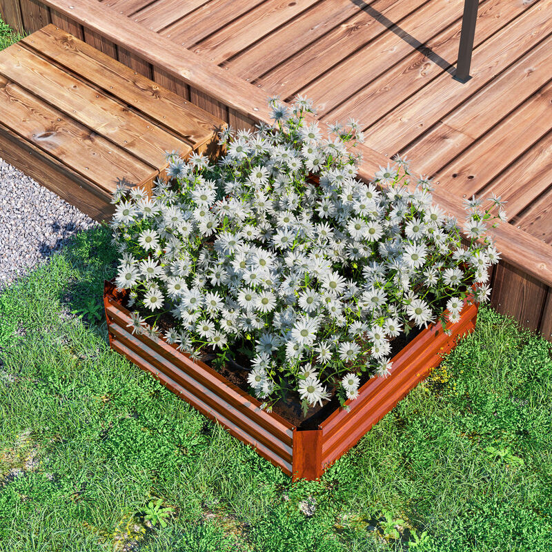 Hivvago Galvanized Raised Garden Bed 2-Piece for Vegetables and Herbs image number 7