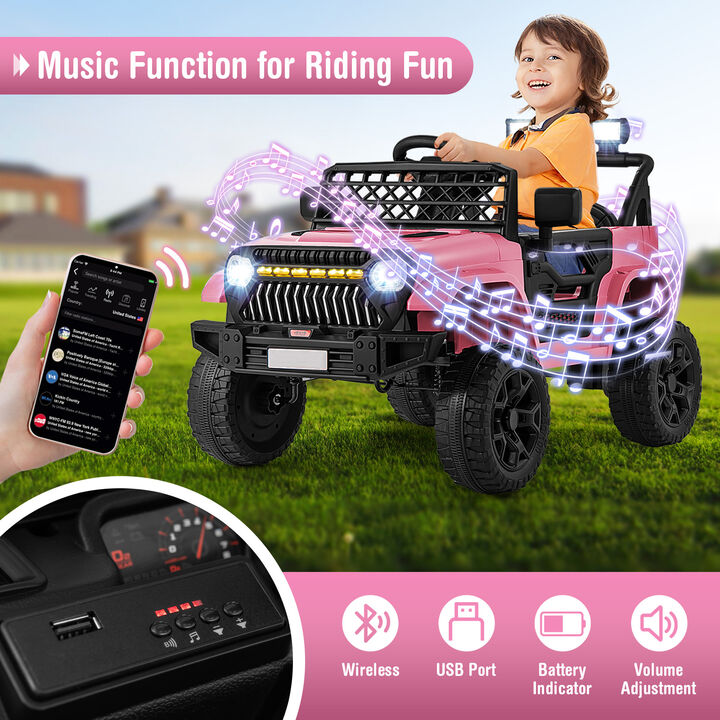 Kids 12V Ride On Truck Car with Music Player and Remote Control