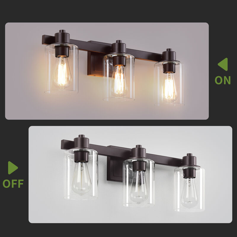 22" Modern 3-Light Dimmable Indoor Wall Sconce image number 5