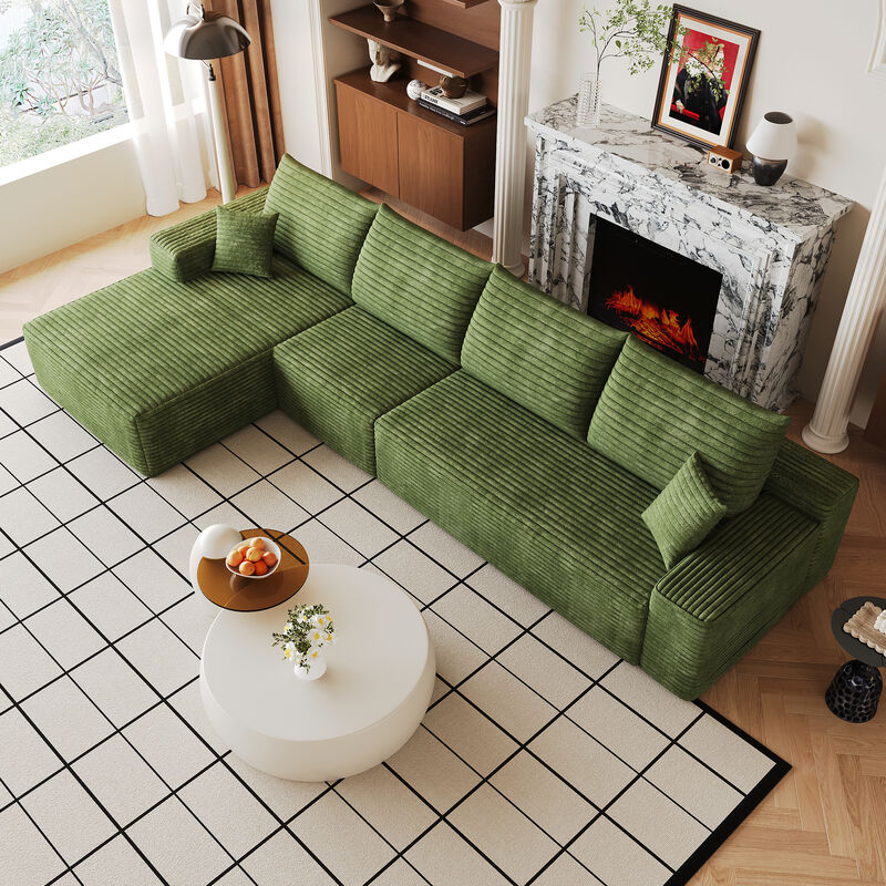 Watvit 135" L-Shape  Cloud Sectional Couch image number 2