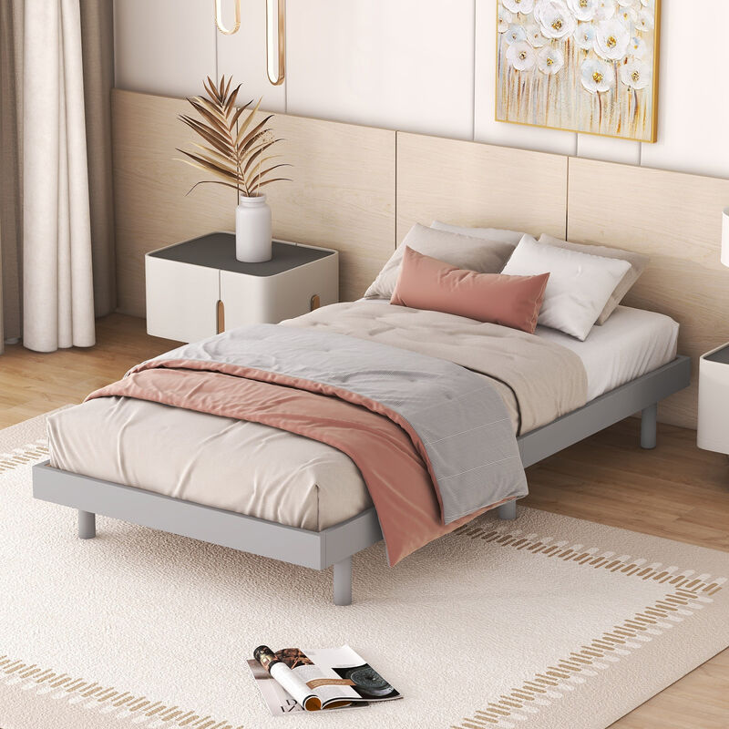 Whisen Modern Design Size Floating Platform Bed Frame