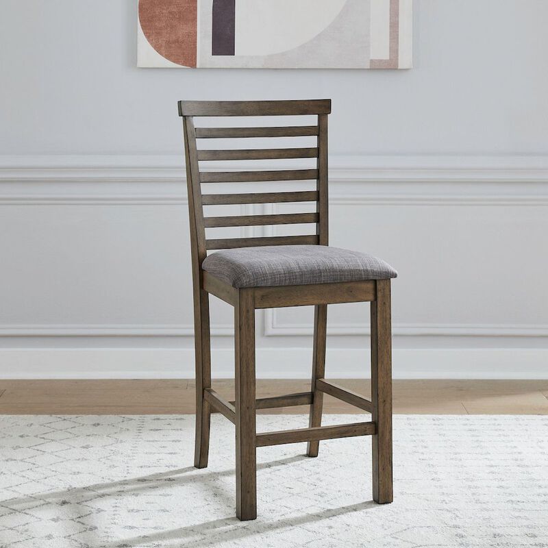 Liberty Furniture Upholstered Ladder Back Dining Chair - Counter Height - Set of 2 - Sandstone image number 8