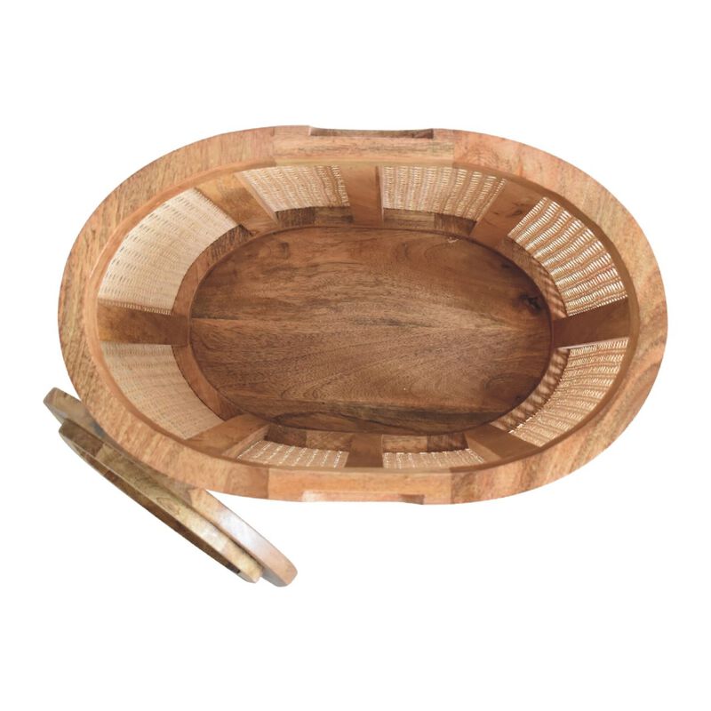 Larissa Lid-up  Solid Wood Storage Stool