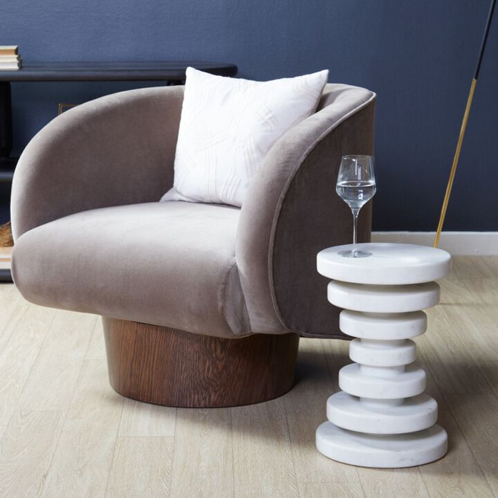 Strata Drink Table - White