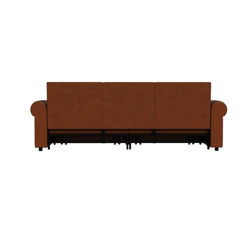 Merax 3-in-1 Faux Leather Convertible Sleeper Sofa