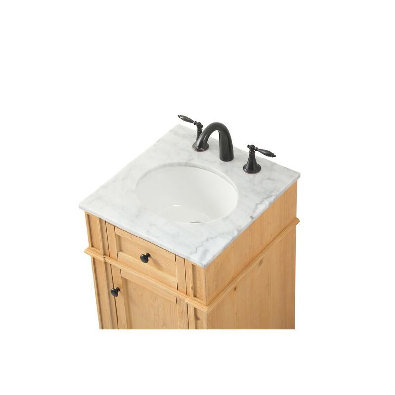 Elegant Kitchen and Bath 18 inch Single bathroom vanity in natural wood