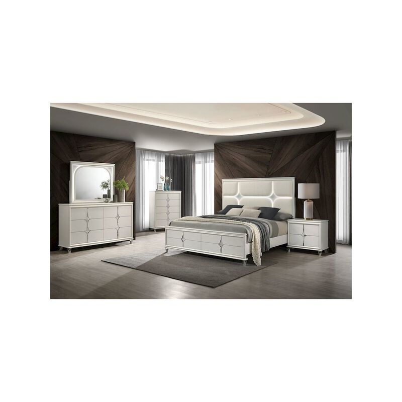 Coaster Co. of America Olivia 6-drawer Dresser and LED Mirror Pearl White image number 5
