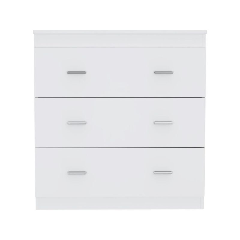 DEPOT E-SHOP Topaz Three Drawer Dresser, Superior Top, Handles image number 1