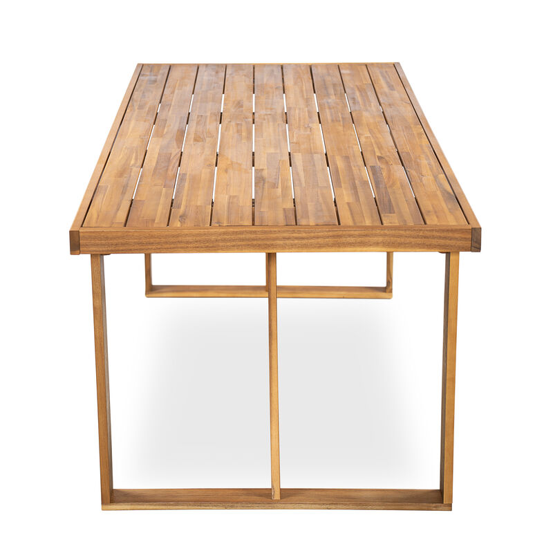 Trukdu Wood Outdoor Dining Table image number 2