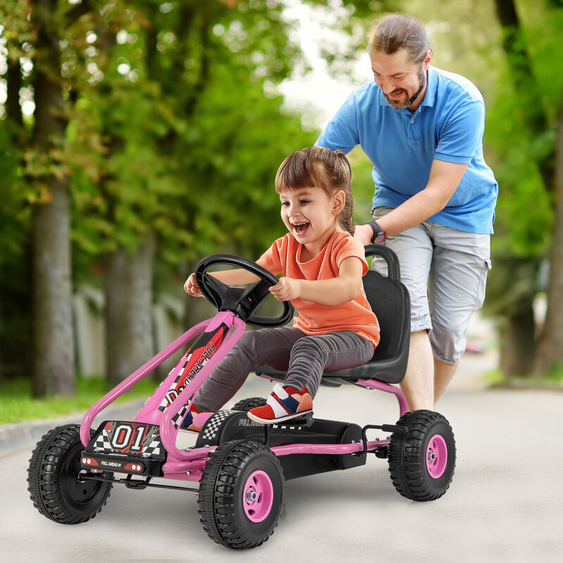 Adjustable Seat Pedal Powered Ride On Car with 4 Wheel Design image number 4