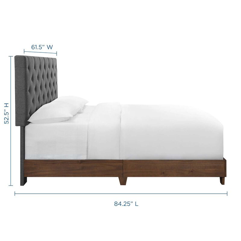 Modway - Rhiannon Diamond Tufted Upholstered Fabric Queen Bed image number 4