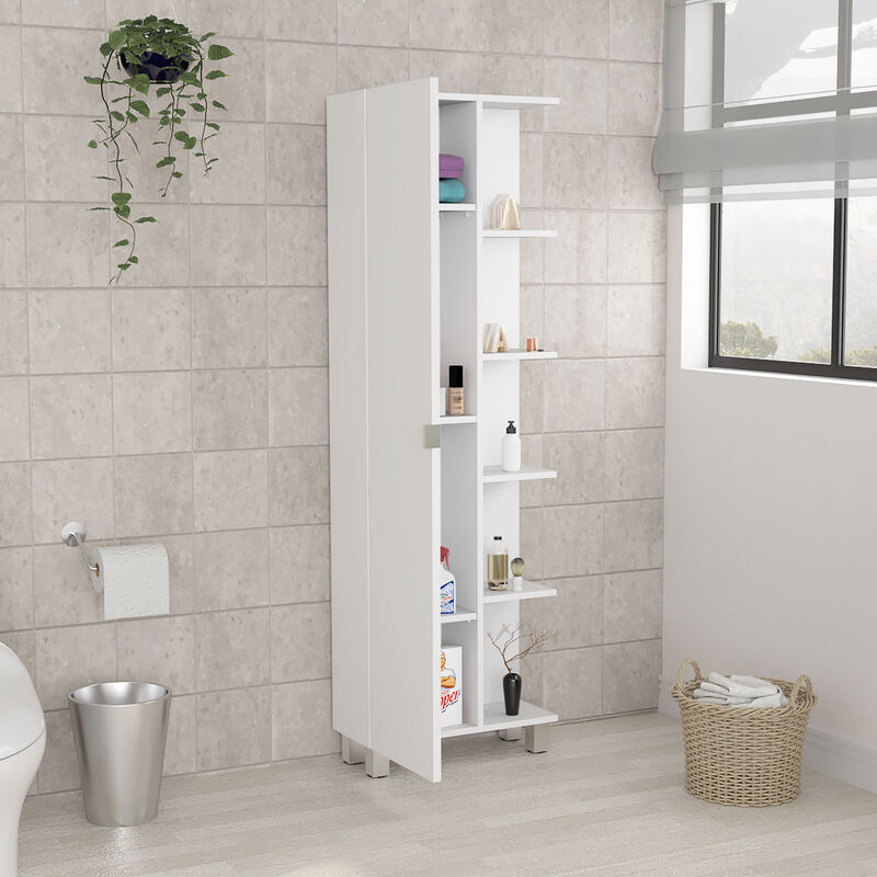 Corner Cabinet Womppi, Bathroom, White