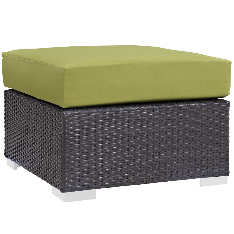 Convene Outdoor Patio Fabric Square Ottoman image number 0