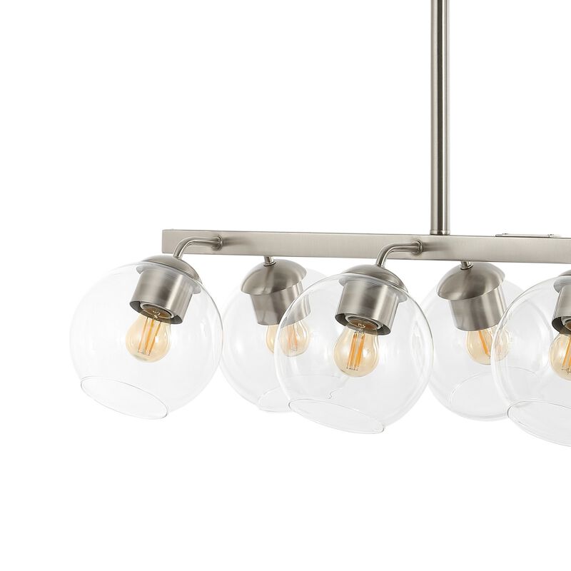 Julian Farmhouse Bohemian Iron/Glass Linear LED Pendant