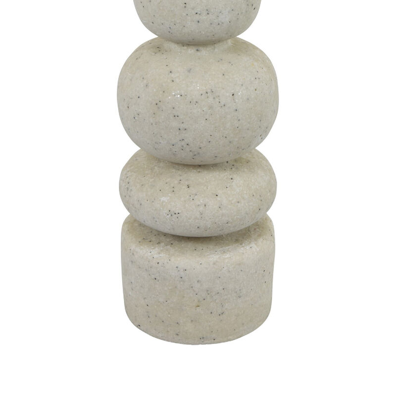 Josi Tabletop D&eacute;cor Candle Holder, Sculpted Turned Resin image number 6