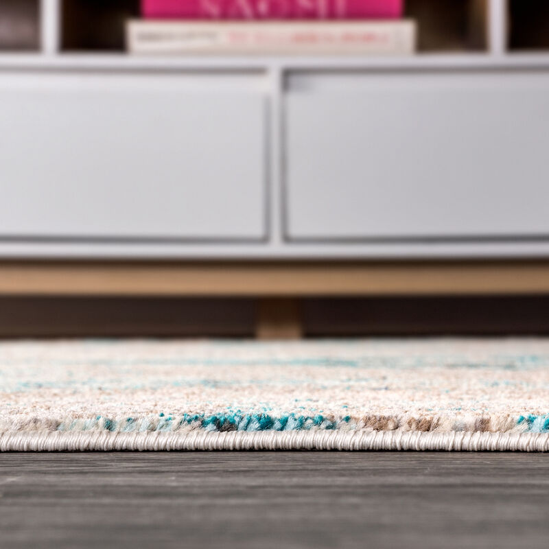 Contemporary Pop Modern Abstract Vintage Faded Area Rug