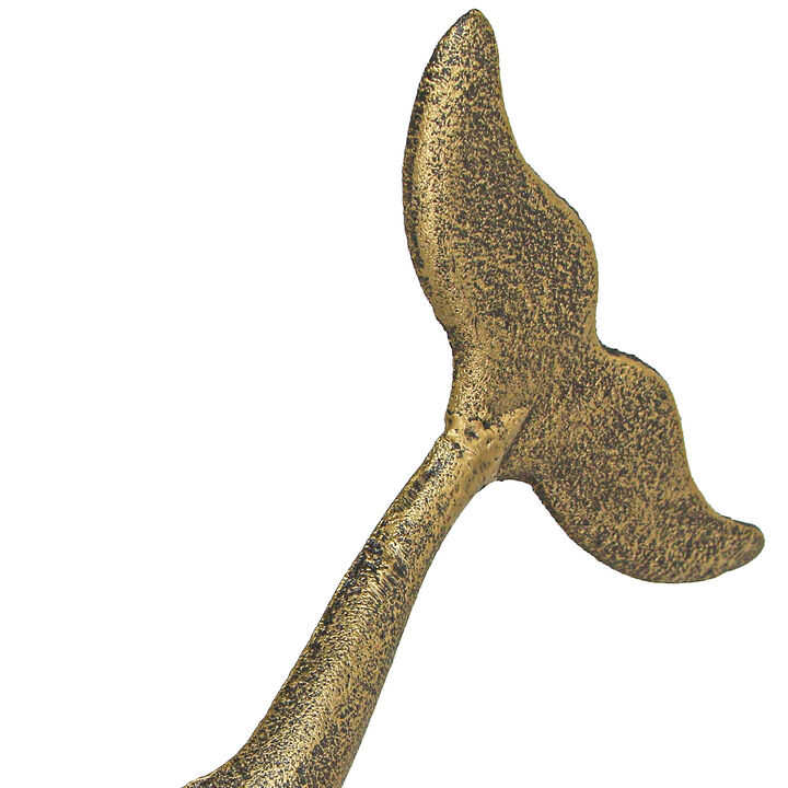 Bronze Finish Cast Iron Whale Tail Decorative Garden Hose Wall Hook Home Storage