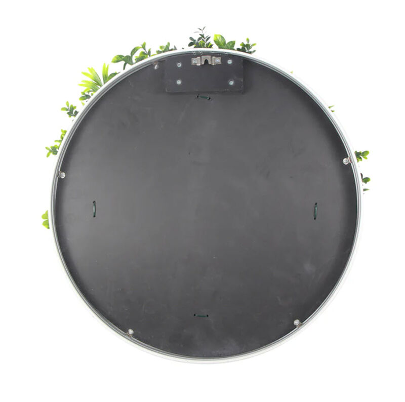 Luxury Artificial Green Wall Plant Wall Circle 30" White Frame UV Resistant