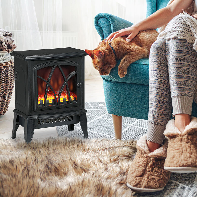 Streamdale 18" Electric Fireplace Heater with Realistic Flame image number 6