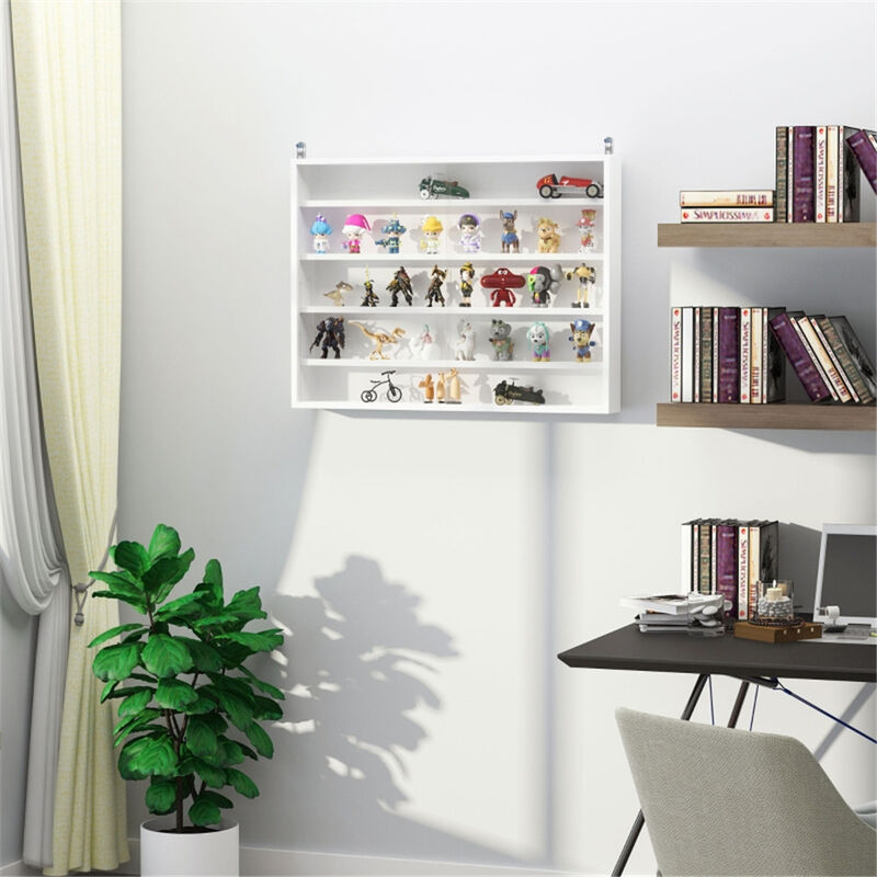 Modern Display Cabinet with Glass Shelves for Living Room or Office