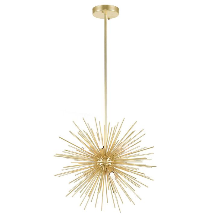 CWI Lighting Savannah 6 Light Chandelier With Gold Leaf Finish