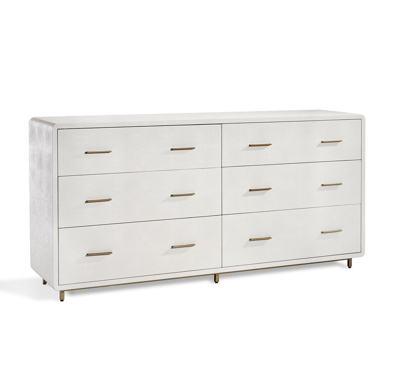 Calypso 6 Drawer Chest - Bone