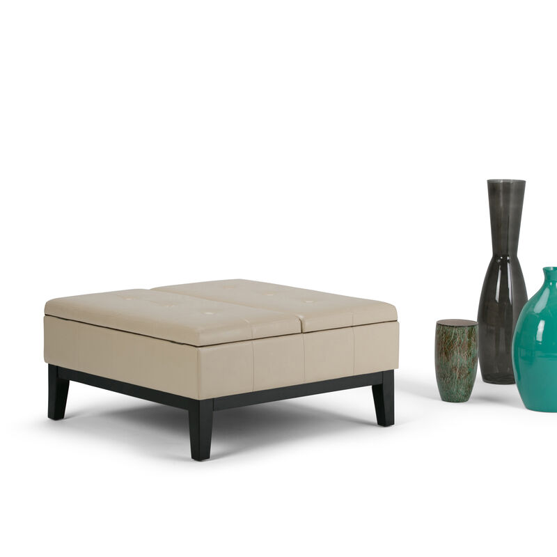 Simpli Home Dover Square Coffee Table Storage Ottoman image number 2