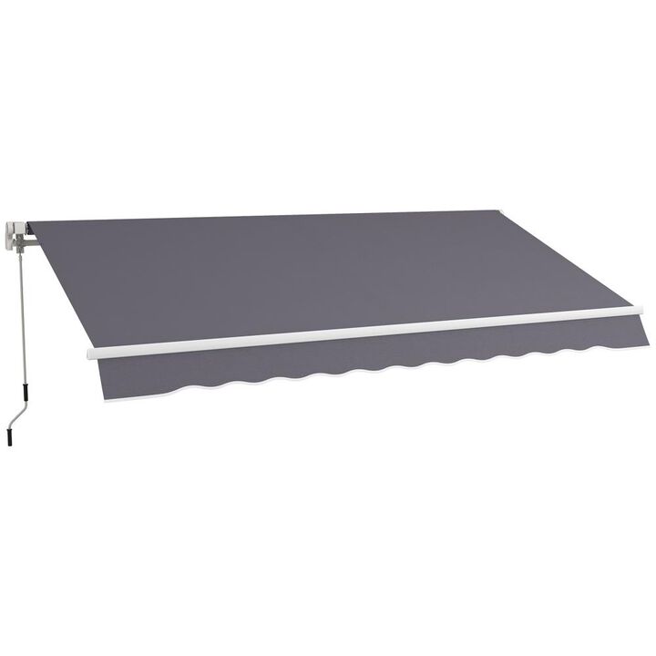 Hivvago Manual Patio Sunshade Awning for Outdoor Spaces